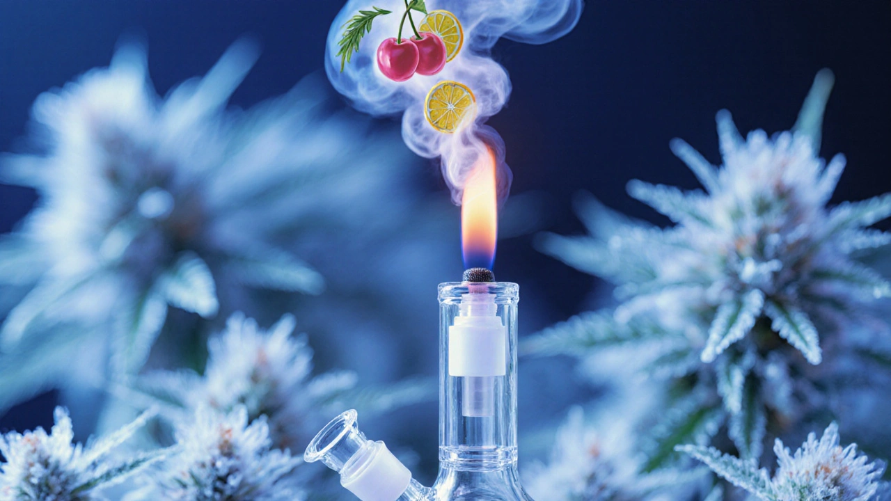 Dab rig vydávající výpar, který se mění v přírodní vůně citrusu a borůvek.