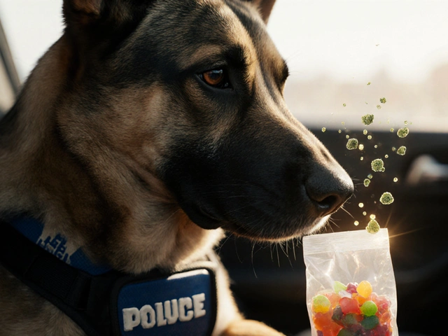 Můžou policejní psi cítit delta 8 gumičky?