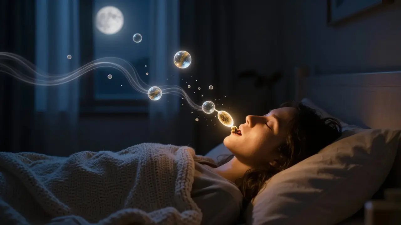 Večer v posteli s CBD crumble a měsíčním světlem