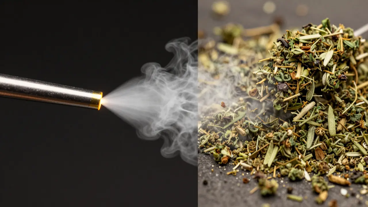 Srovnání vaporizace CBD shatteru a míchání CBD crumble s konopnými květy.