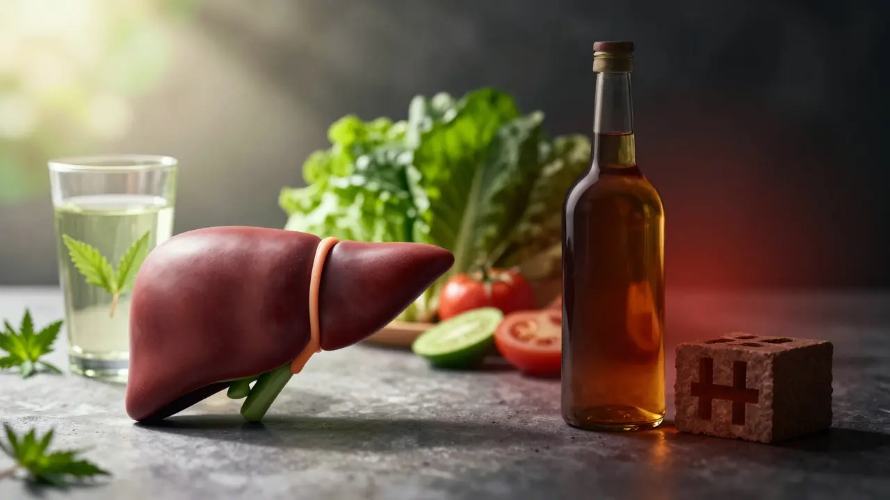 Kontrast mezi zdravými návyky a rizikem kombinace alkoholu a konopí
