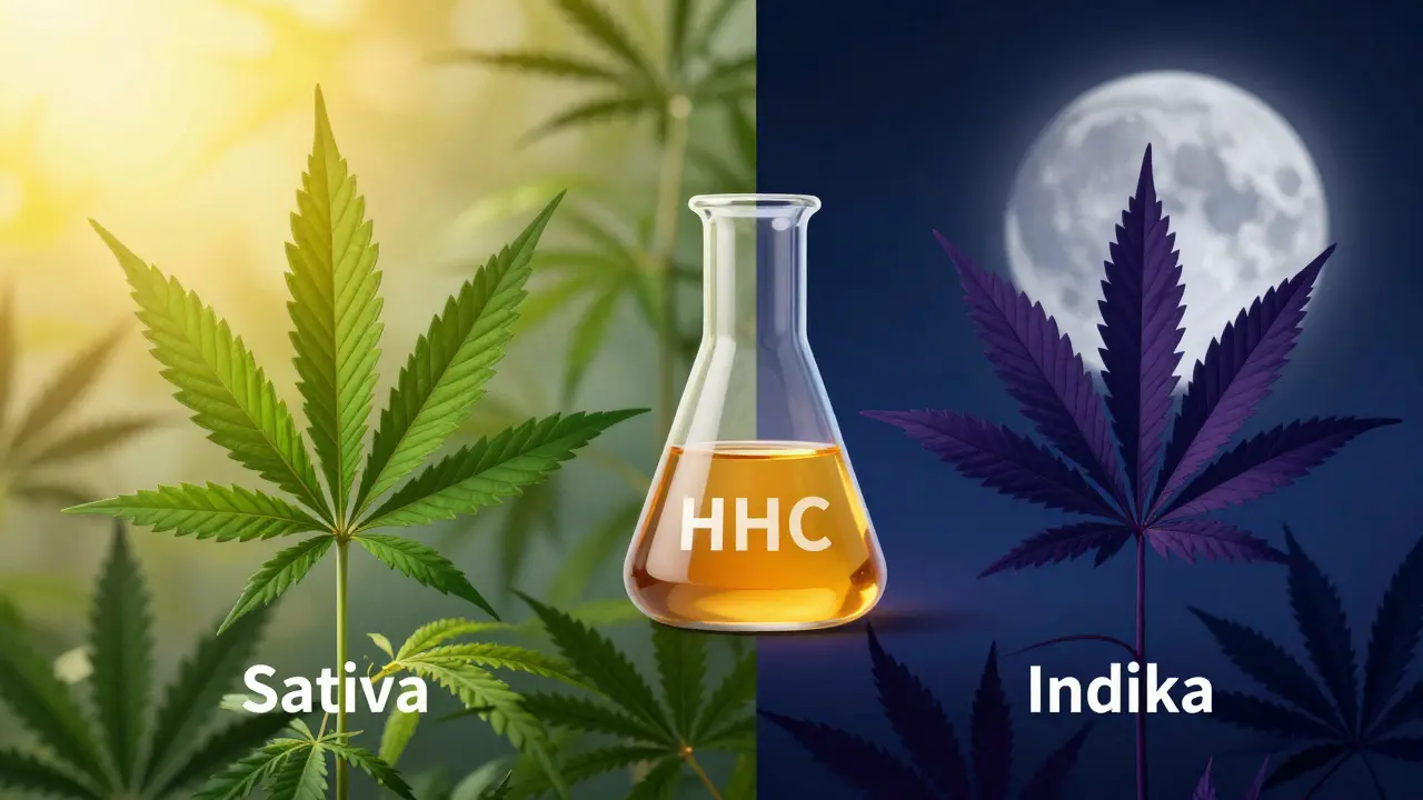 Má HHC sativu a indiku? Vysvětlení účinků, chemie a rozdílu oproti konopí