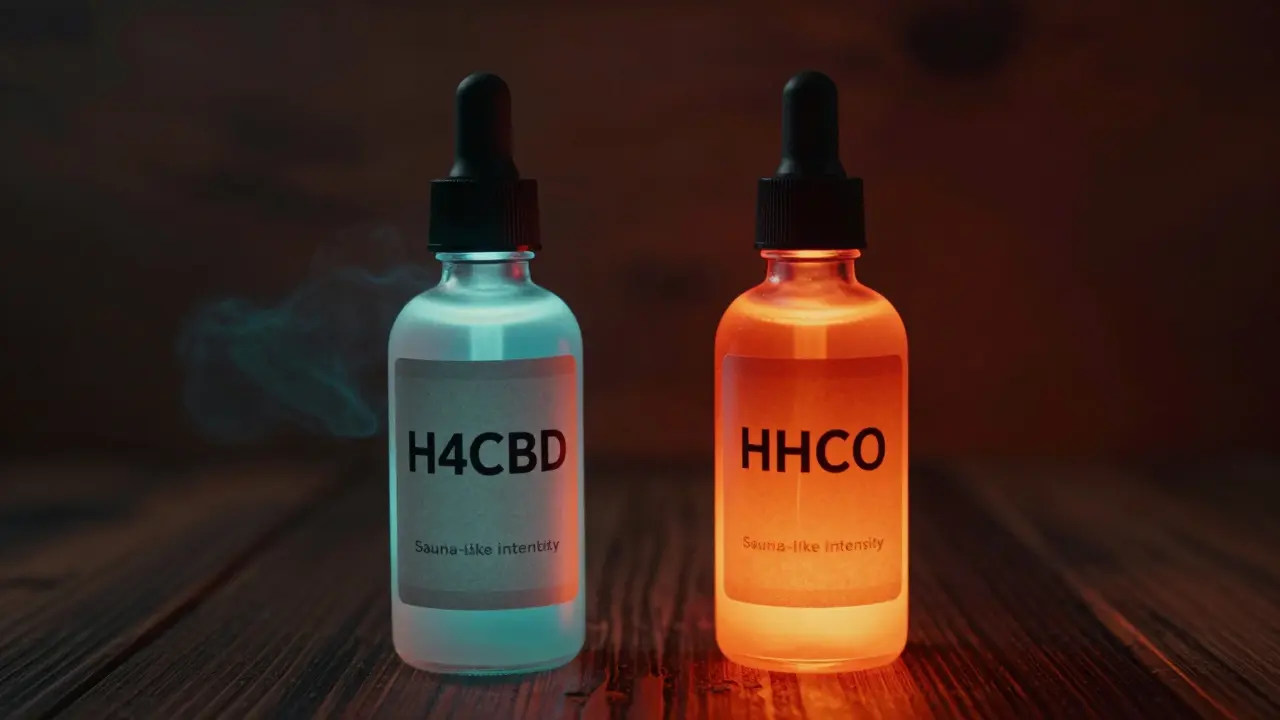 Porovnání intenzity účinků HHCO a H4CBD pomocí světla